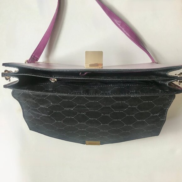 ALDO Magenta Structured Lady Bag | Pop of Color Statement Satchel - Picture 4 of 16